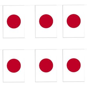 2x Papieren slinger Japan 4 meter - Japanse vlag - Supporter feestartikelen - Landen decoratie/versiering