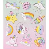 Eenhoorn Stickers | Unicorn Traktatie | 11,5 X 10 cm | 1 Stickervel