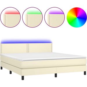 vidaXL-Boxspring-met-matras-en-LED-kunstleer-crèmekleurig-160x200-cm