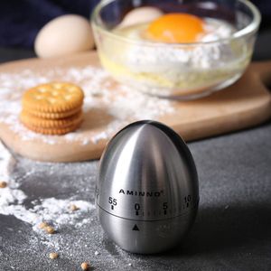 Decopatent® RVS Kookwekker - Eierwekker - Kookwekker analoog metaal - Ei wekker - Egg timer - Keuken - Kook wekker in vorm van ei