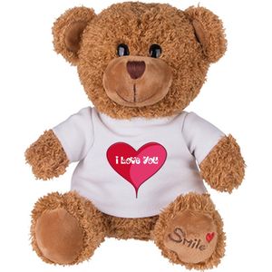 Gepersonaliseerd Cadeau Teddybeer met Naam - Beer Hart I Love You - Knuffelbeer 23 cm - Liefdesbeer - Valentijn Cadeau - Pluche Beer