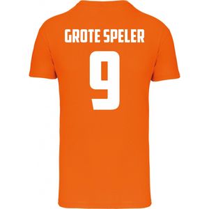 T-shirt Grote Speler 9 | Oranje shirt | Oranje | maat 4XL
