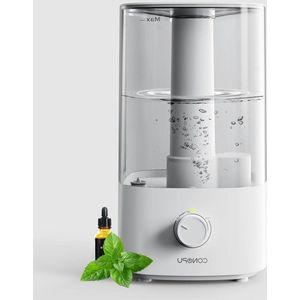 4 liter luchtbevochtiger voor grote ruimtes - 30 uur aromadiffuser voor slaapkamer - kinderkamer planten - 300 ml/u wit