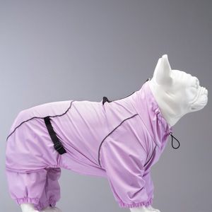 Lindo Dogs - Honden regenjas - Hondenjas - Hondenkleding - Regenjas voor honden - Waterproof/Waterdicht - Poncho - Quattro Laika - Paars - Maat 1