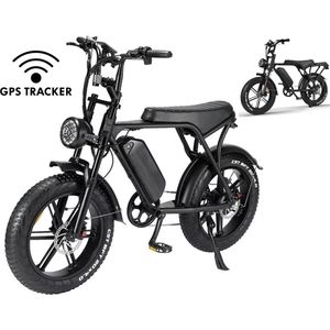 Comfort Inz V8 5.5 - Hydraulische remmen model - Fatbike - Elektrische Fiets - E Bike - 250W - 15Ah - Zwart - Incl. Achterzitje + GPS Tracker