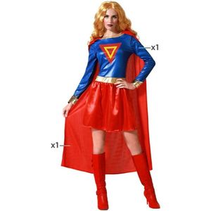 Kostuum Superheld Vrouw Blauw - XS/S