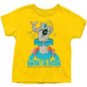 The Beastie Boys - Robot Kinder T-shirt - Kids tm 4 jaar - Geel