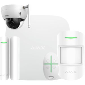 Ajax Alarmsysteem Starterset hubkit wit met Dahua Full HD WiFi Dome Camera