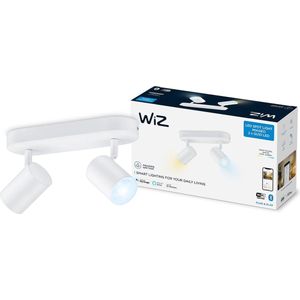 WiZ Imageo Opbouwspot - Slimme LED-Verlichting - Warm- tot Koelwit Licht - GU10 - Wit - 2 x 5W - Wi-Fi