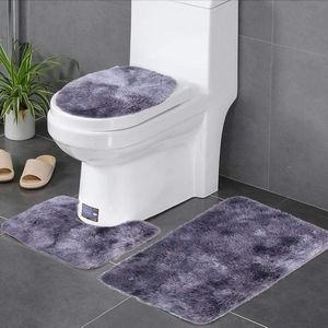 3 Stuks Zachte Antislip Badmatten Set - Wc Deksel Cover - Badmat Contour Tapijt - Woondecoratie - Huisinrichting .