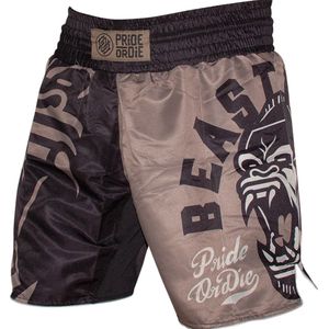 PRIDE or Die Fightshorts Beast Mode Gorilla Zwart XL - Jeans Maat 36