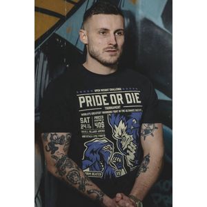 PRiDEorDiE Versus T Shirt Zwart