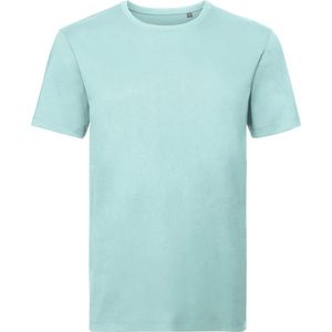 Russell Heren Organisch T-Shirt met korte mouwen (Aqua Blauw)