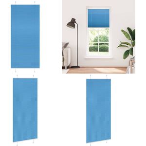 vidaXL Plissé rolgordijn 100x200cm stofbreedte 99,4 cm polyester blauw - Plisségordijn - Geplooide Jaloezieën - Geplooide Zonwering - Plisse Blind