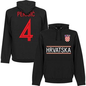 Kroatië Perisic 4 Team Hooded Sweater - Zwart - XXL