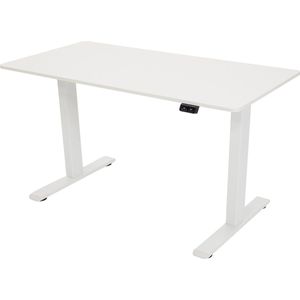 Infinity Goods Zit Sta Bureau - Elektrisch Verstelbaar In Hoogte - 140 x 60 CM - Wit