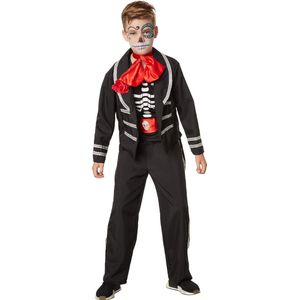 dressforfun - Griezelige schooljongen 128 (7-8y) - verkleedkleding kostuum halloween verkleden feestkleding carnavalskleding carnaval feestkledij partykleding - 301996