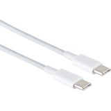 USB-C naar USB-C kabel - USB3.2 (tot 20 Gbit/s) - PD tot 20V/3A - video tot 4K 60Hz / wit - 1,5 meter