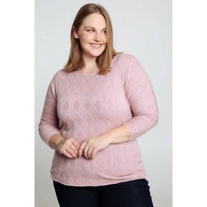 Paprika Effen warm gebreid T-shirt in viscose met diamanteffect