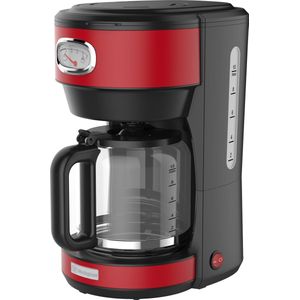 Westinghouse Retro Serie - Koffiezetapparaat - Filterkoffie Machine - Rood - Met Herbruikbare Filter - 10 Koppen Koffie