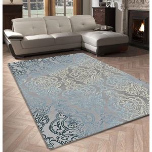 Vintage Vloerkleed Thema 23014-953 Grijs-Blauw-200 x 290 cm