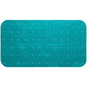 Antislip badmat met zuignappen - 69x39 CM - Turquoise / Licht blauw - Douchemat rubber - Antislipmat voor douche  - Anti slip mat badkamer