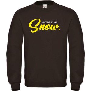 Wintersport sweater zwart L - Don't eat the yellow snow - soBAD. | Foute apres ski outfit | kleding | verkleedkleren | wintersporttruien | wintersport dames en heren