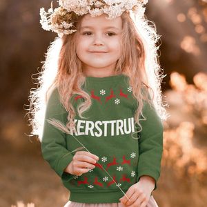 Foute Kersttrui Groen Kind - Kersttrui Rendieren (5-6 jaar - MAAT 110/116) - Kerstkleding voor jongens & meisjes