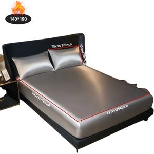 Livano Satijnen Hoeslaken Set - Inclusief Kussensloop - 2 Delige Set - Beddengoed - Fitted Sheet - Pillow Case - Bed - Zilvergrijs 140x190