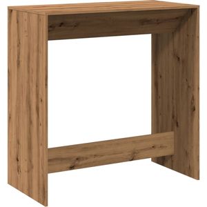 vidaXL - Bartafel - 102x50x103,5 - cm - bewerkt - hout - artisanaal - eikenkleur