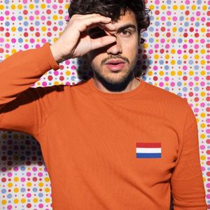Oranje EK WK Koningsdag Trui Nederlandse Vlag (MAAT S - UNISEKS FIT) | Oranje kleding / sweaters | WK Feestkleding