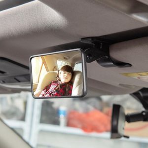 Achterbankspiegel voor baby's met frameclip | 360° zwenkbaar | Universele autospiegel | 12 x 8 cm.