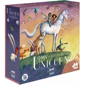 Kinderpuzzel unicorn eenhoorn glitter puzzel 6+ jaar - Londji