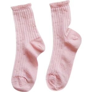 Jobo By JET - Glitter sokken - Licht roze - One size - Dames - Meiden sokken - December gift