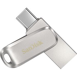 SanDisk Ultra Dual Drive Luxe USB Type-C flashdrive 128 GB (USB 3.1 Gen 1, leessnelheden tot 150 MB/s, wachtwoordbeveiliging, automatische back-up) ​
