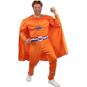 Oranje Superfan verkleedpak - Verkleedkleding - Carnaval kostuum - Heren - Koningsdag - EK - WK - Voetbal - Polyester - oranje - Maat XS/S