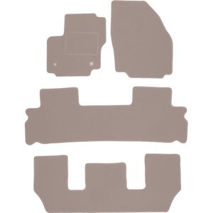 Beige veloursmatten voor: Ford S-MAX MK1 FL 7-zits (2012-2015)