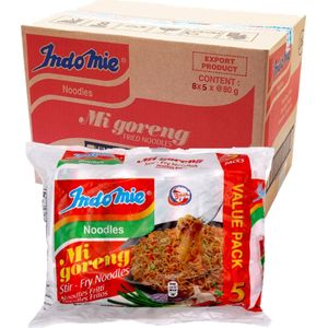Indomie Instant Noodles Noedels Mi goreng 8 x 5 pack (40x80Gr totaal)