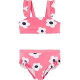 Name It Meisjes Bikiniset Kinderen NMFZULLE Bloemenprint Roze - Maat 74/80