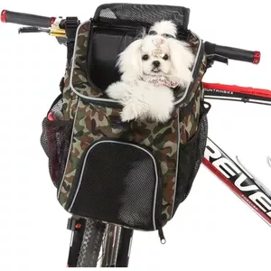 Hondenfietsmand – Tot 10 Kg – Opvouwbaar – 4 Mesh Ramen – Uitbreidbaar – Ook Als Rugzak – Geschikt Voor Kleine Honden En Katten – Stevig 600D Oxford