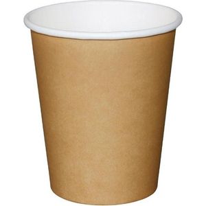 Hot cup enkelwandig Kraft lichtbruin 24cl (Box 1000)