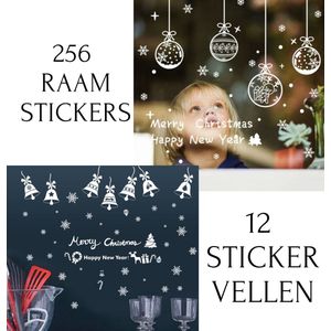 Kerst raamstickers - XL Pakket - Sticker verwijderaar - Herbruikbaar - Kerst stickers - Raamfolie - Raamstickers kerst - Kerstversiering - Kerststickers - Kerstraamstickers - Raamdecoratie kerst - Feestdagen - sneeuwvlokken