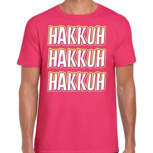 Bellatio Decorations Verkleed T-shirt voor heren - jaren 90 - roze - gabber - foute party/carnaval M
