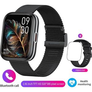 2024 NFC Smartwatch Vrouwen & Mannen - Bluetooth Call, AI Stemassistent, Sport & Fitness Tracker, Waterdichte Smartwatch met Armband, Gezondheidstracker, Activiteitenmonitor, Slimme Horloge, Hartslagmeter, Stappenteller, Wearable Technologie