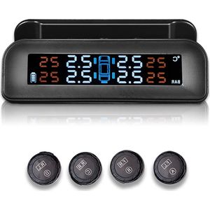 Content - LCD Bandenspanningscontrolesysteem C260 - Auto Bandenspanningscontrolesysteem - Solar Universele Real-time Tester - Lcd-scherm - 4 Sensoren - Bandenspanningscontrole Systemen .