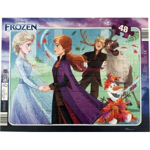 Puzzel 48 stukjes Frozen Elsa, Anna, Olaf & Kristoff