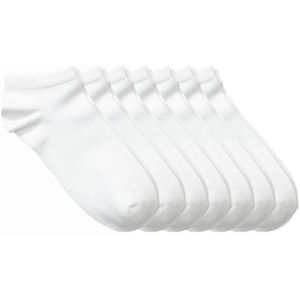 10 Paar Sneaker Sokken Wit - Maat 36-42 - Unisex Sokken