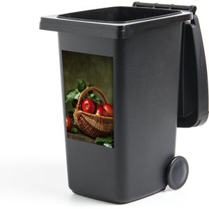Container sticker Rustiek - Appel - Fruit - Rood - Mand - Stilleven - 40x60 cm - Kliko sticker