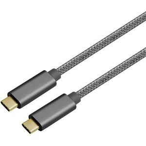 NÖRDIC USBC-N1027 USB-C naar USB-C kabel - USB3.2 Gen1 - PD 60W - 5Gbps - 1m - Space grey