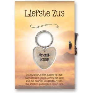 Gelukshart Sleutelhanger Giftcard  Liefste zus